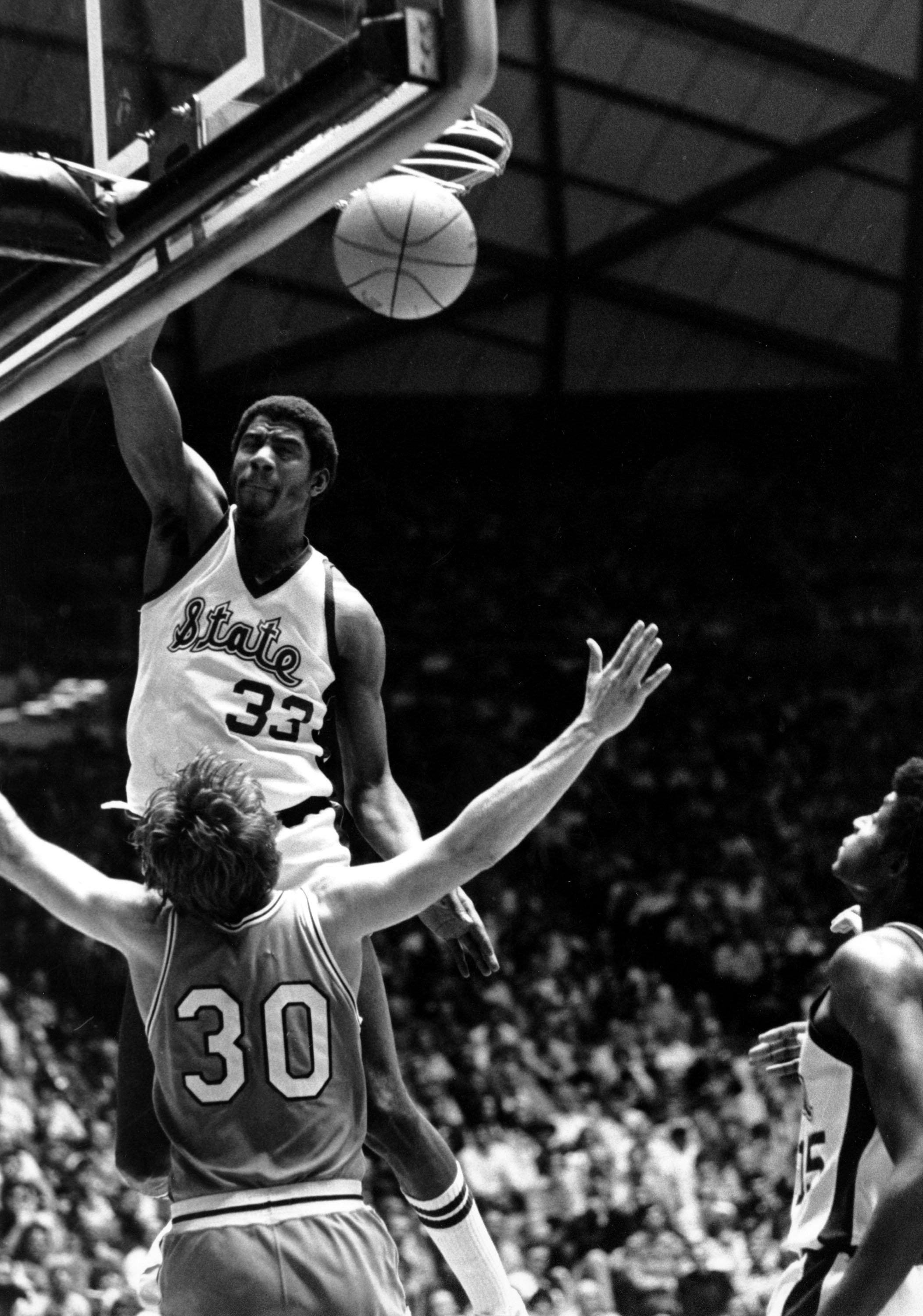 magic johnson michigan state throwback jersey